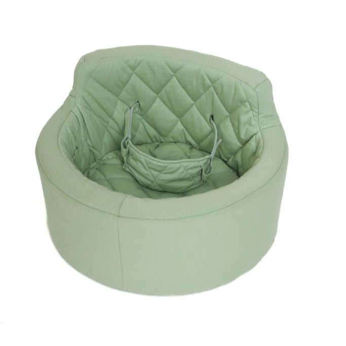Fauteuil d’activité rond Fauteuil d’activité Rondo vert avec revêtement jungle