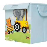 Boîte de rangement - Le train des animaux (carrée)