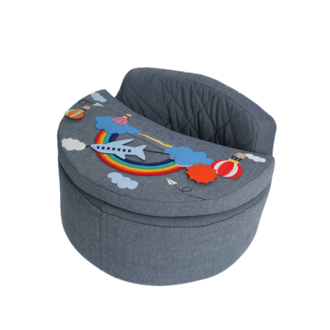 Activity Sessel Rondo blau mit Regenbogen Auflage